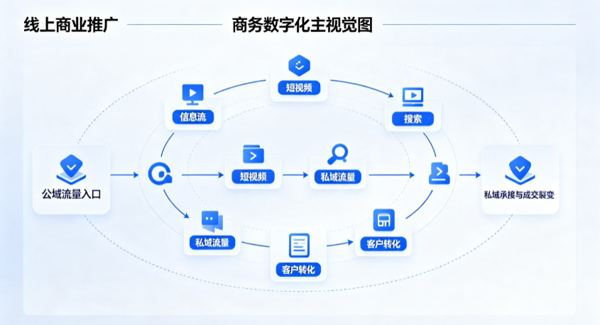 九江县线上商业推广怎么做？全域流量闭环搭建与低成本转化实战指南